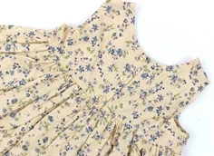 Wheat kjole Pinafore alabaster flowers